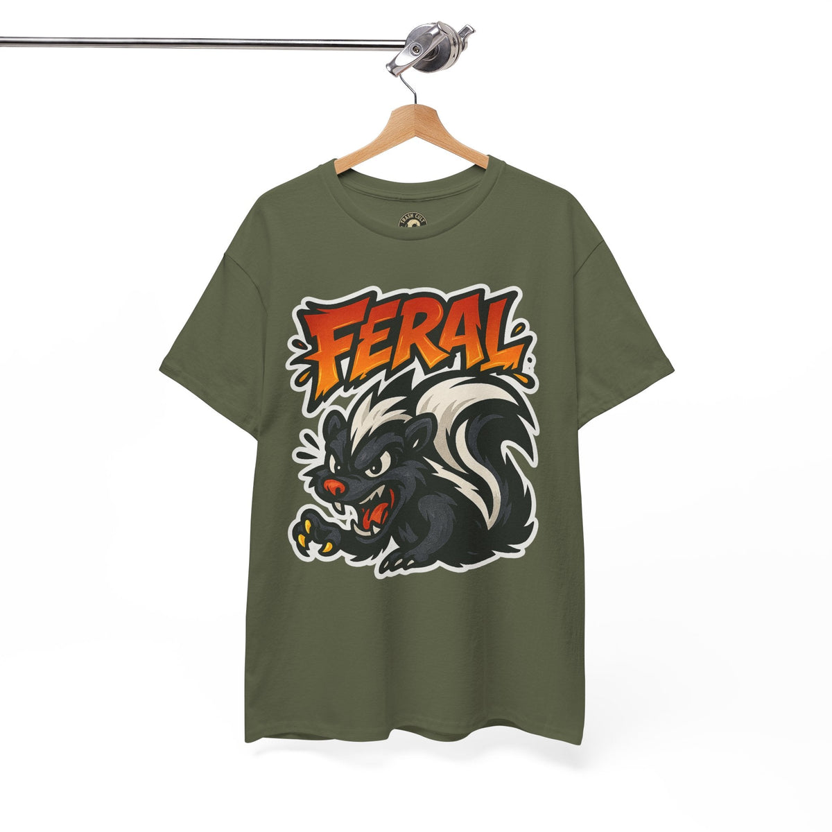 Feral  Skunk Graphic Tee, Cool T-Shirt, Streetwear Style, Unique Gift, Animal Lover Apparel, Fun Casual Wear