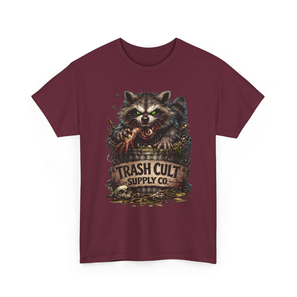 Raccoon 'Trash Cult Supply Co.' Graphic Tee — Vintage Grunge Animal Streetwear