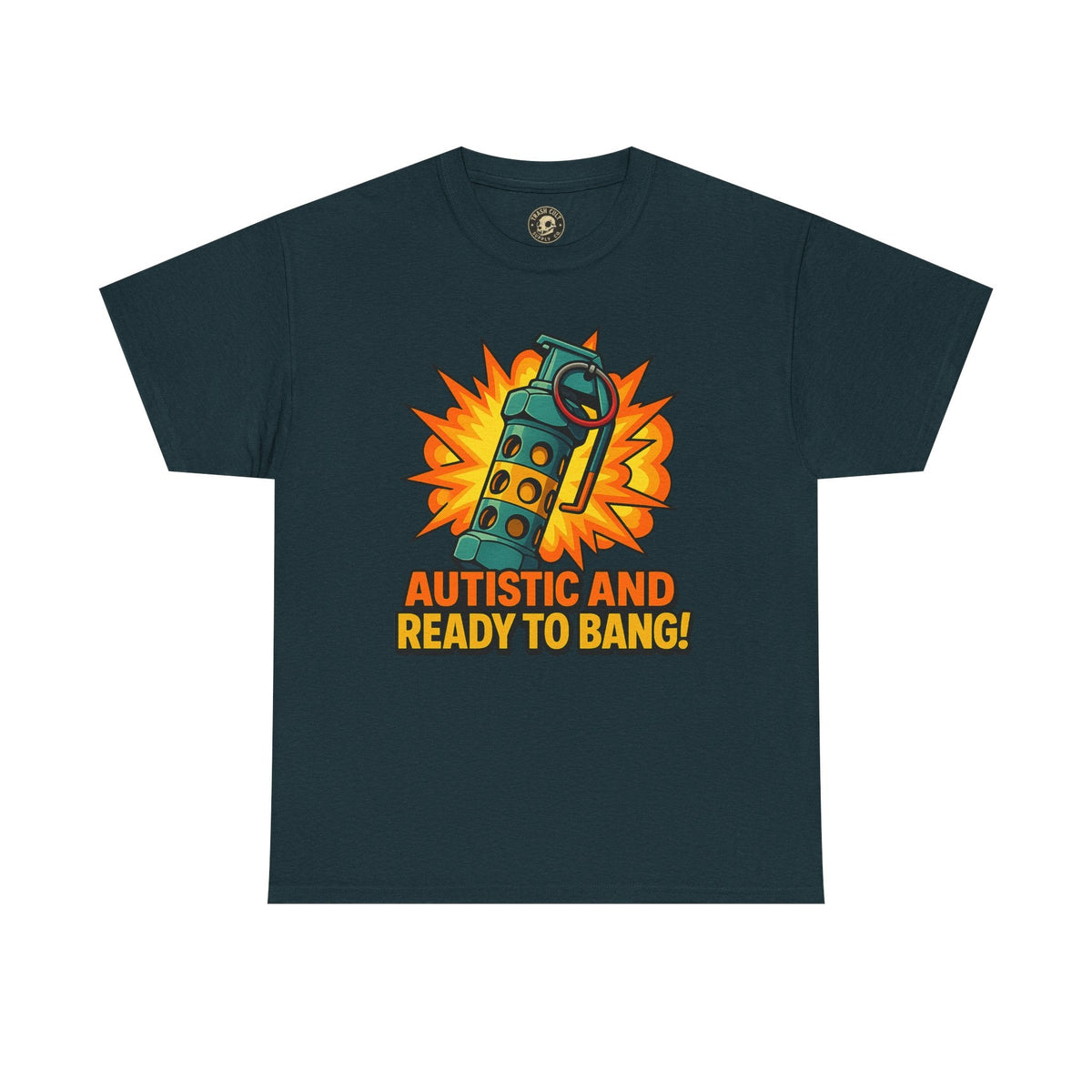 Autistic and Ready to Bang! Unisex Heavy Cotton Tee | Fun Graphic Tee, Autistic Pride, Gift for Autism Awareness, Casual Wear