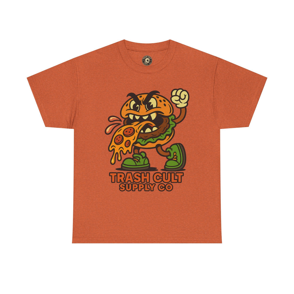 Angry Burger Pizza Spitter Tee – Trash Cult Supply Co | Gildan 5000 Shirt