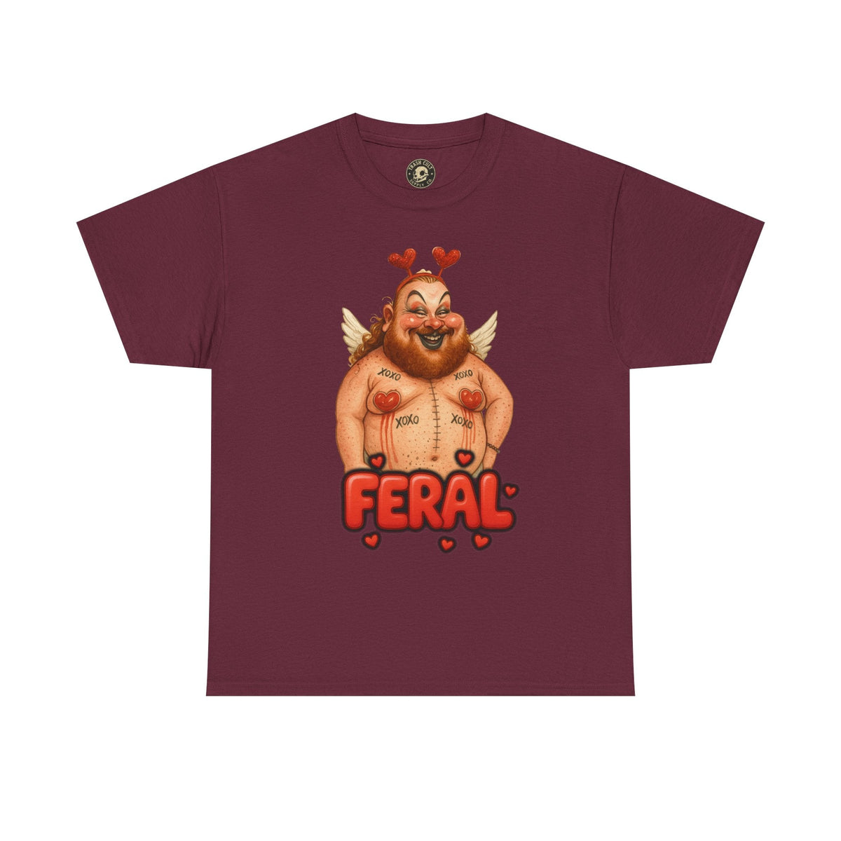 Feral Cupid Macabre Valentine Shirt | Fun Graphic Shirt, Quirky Gift, Casual Wear, Valentine's Apparel, Trendy Statement Top