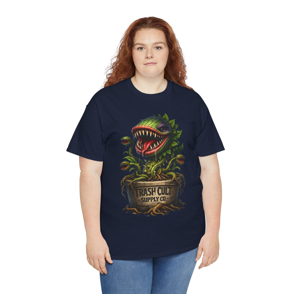 Carnivorous Plant Graphic Tee — "Trash Cult Supply Co." Potted Monster Shirt