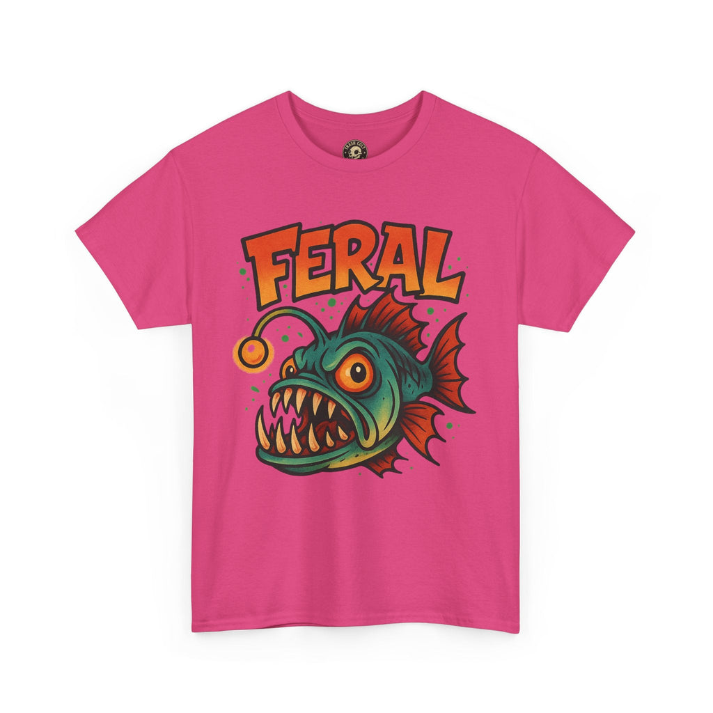 Feral Graphic Tee, Unisex Heavy Cotton Shirt, Edgy Apparel for Art Lovers, Perfect for Gifts and Casual Wear, Streetwear Fashion