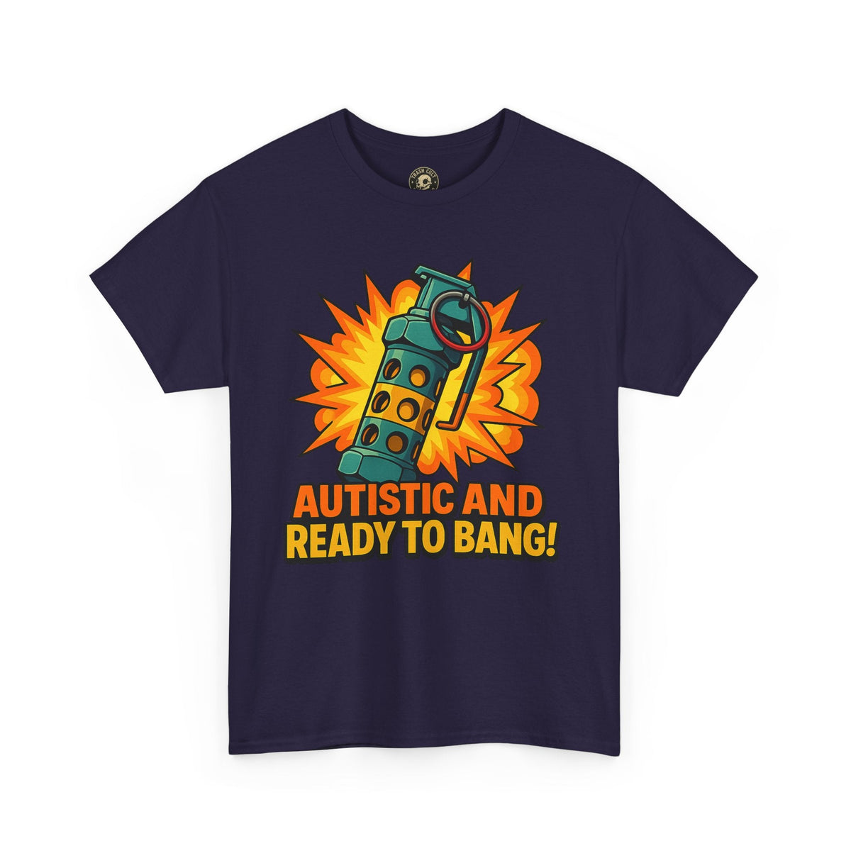 Autistic and Ready to Bang! Unisex Heavy Cotton Tee | Fun Graphic Tee, Autistic Pride, Gift for Autism Awareness, Casual Wear
