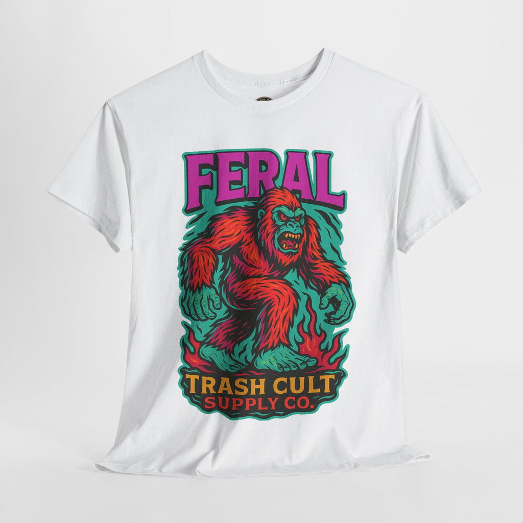FERAL Bigfoot Shirt – Trashcore Bold Colors | Trash Cult Supply Co | Gildan 5000 Tee