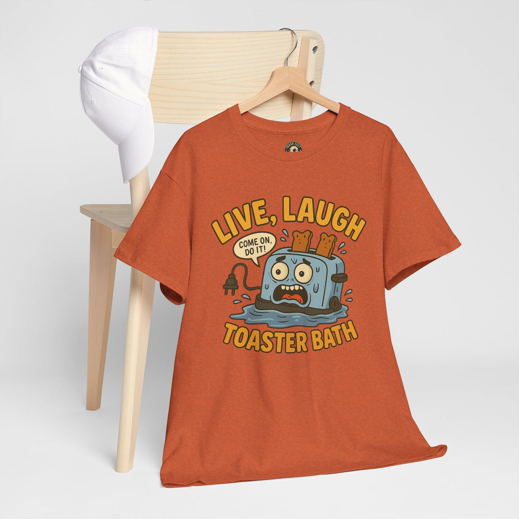 Funny Toaster Bath Tee, Humorous Unisex Shirt, Gift for Friends, Lightweight Cotton Tee, Birthday Party Outfit