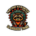 Chief Kickabitch Raccoon Sticker, Fun Laptop Decor, Nature Lover Gift, Tribal Style Art, Cute Car Decal