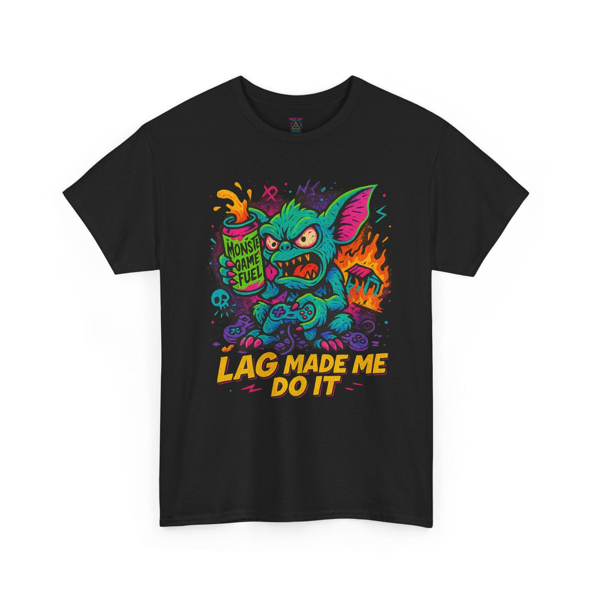 Lag Made Me Do It – Limited Edition Gamer Gremlin Tee | Gildan 5000 | Illuminasty Drop