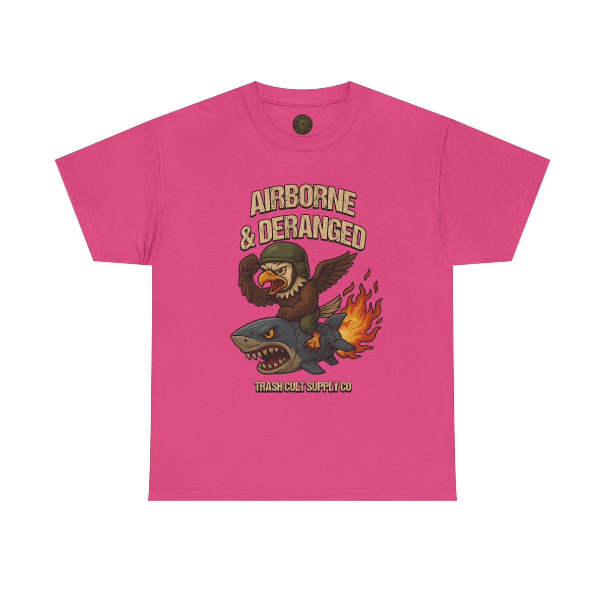 Airborne & Deranged T-Shirt – Trash Cult Supply Co. | Gildan 5000 Heavy Cotton Tee