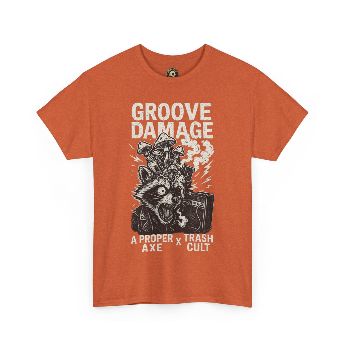 Groove Damage T-Shirt – A Proper Axe x Trash Cult Collab – Stoner Groove Punk Shirt