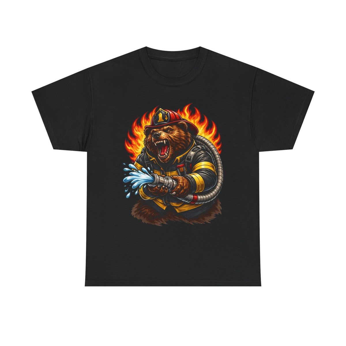 Firefighter Bear T-Shirt – Brave Fireman Graphic Tee