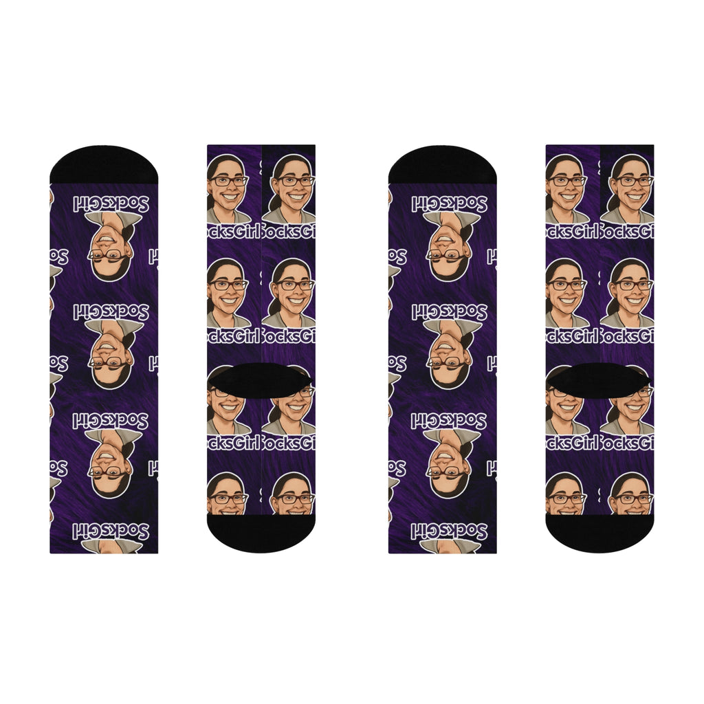 SocksGirl Pattern Crew Socks – Funny Custom Cartoon Socks Featuring a Certified Icon