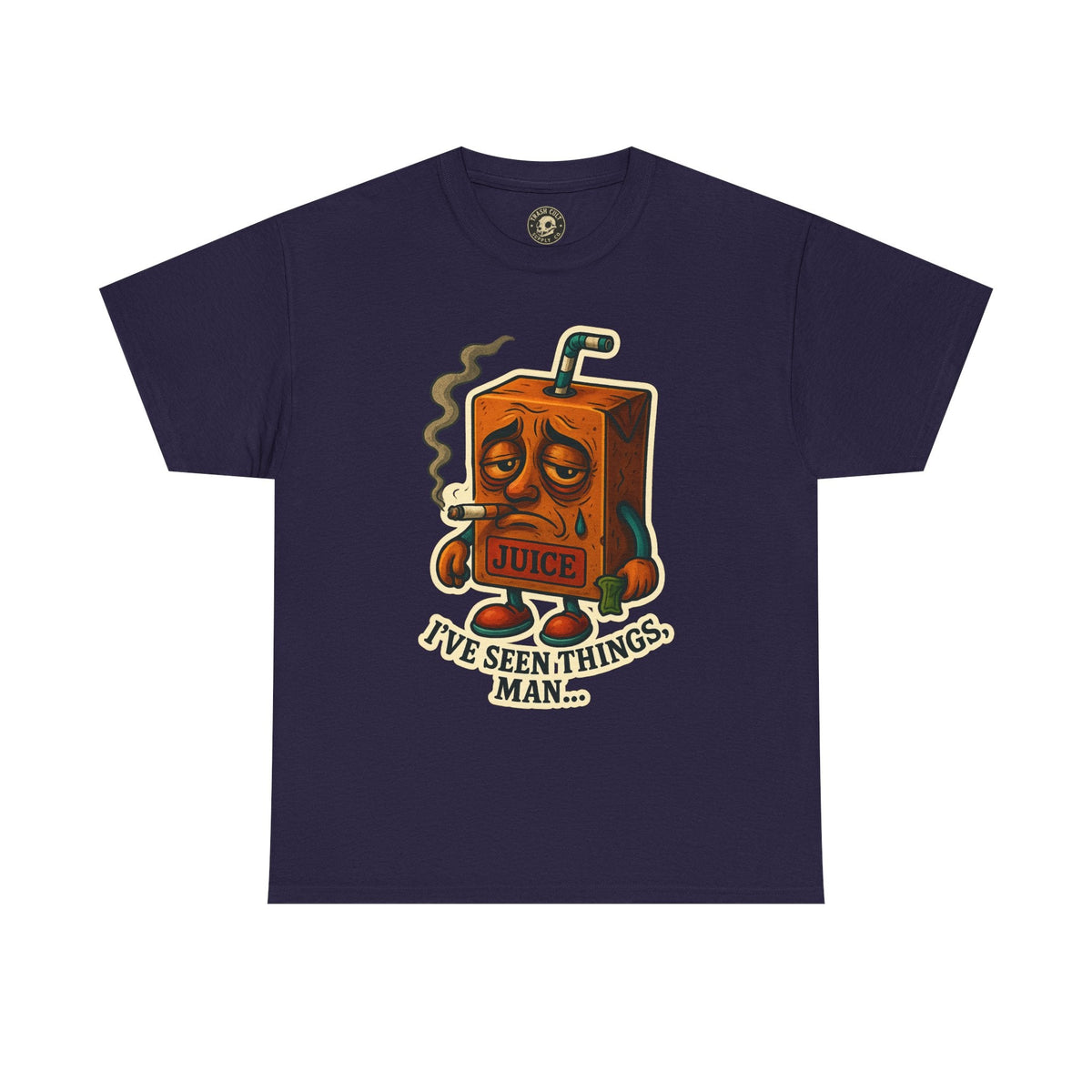 Juice Box Graphic Tee - I've Seen Things Man, Funny T-Shirt, Gift for Friends, Unisex Cotton Tee, Humor Merchandise