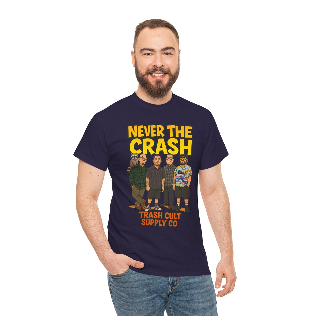 Never The Crash Band Shirt – Bold Graffiti Logo Tee - EXCLUSIVE | Gildan 5000