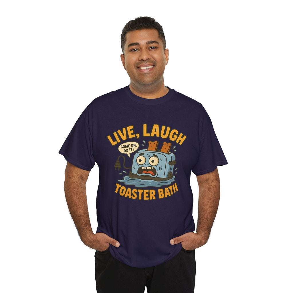 Funny Toaster Bath Tee, Humorous Unisex Shirt, Gift for Friends, Lightweight Cotton Tee, Birthday Party Outfit