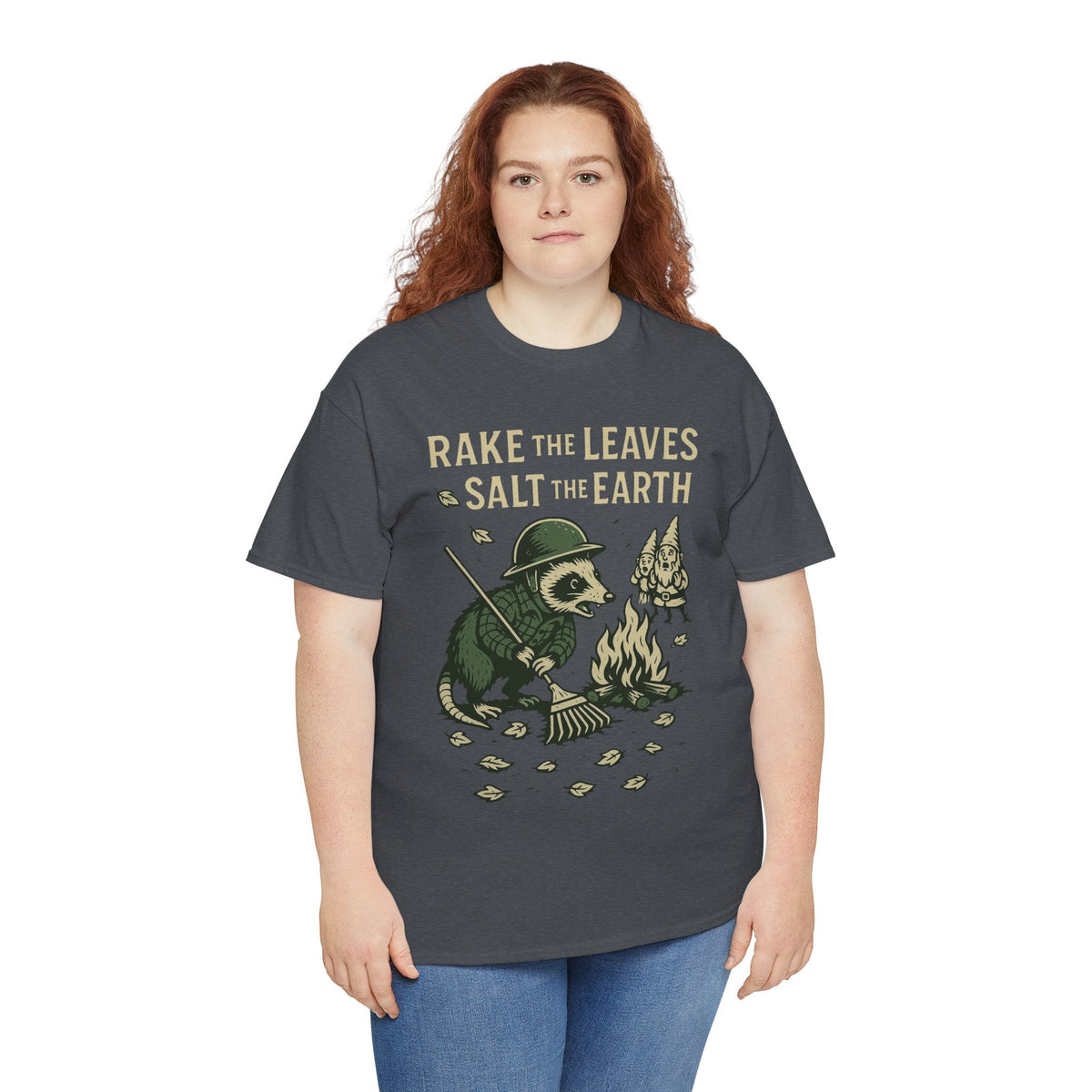 Rake the Leaves Salt the Earth Shirt – Possum Yard Warfare Tee – Fall of Humanity Collection – Trash Cult Supply Co.
