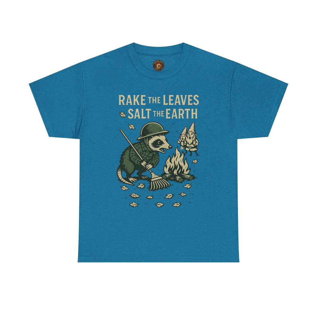 Rake the Leaves Salt the Earth Shirt – Possum Yard Warfare Tee – Fall of Humanity Collection – Trash Cult Supply Co.