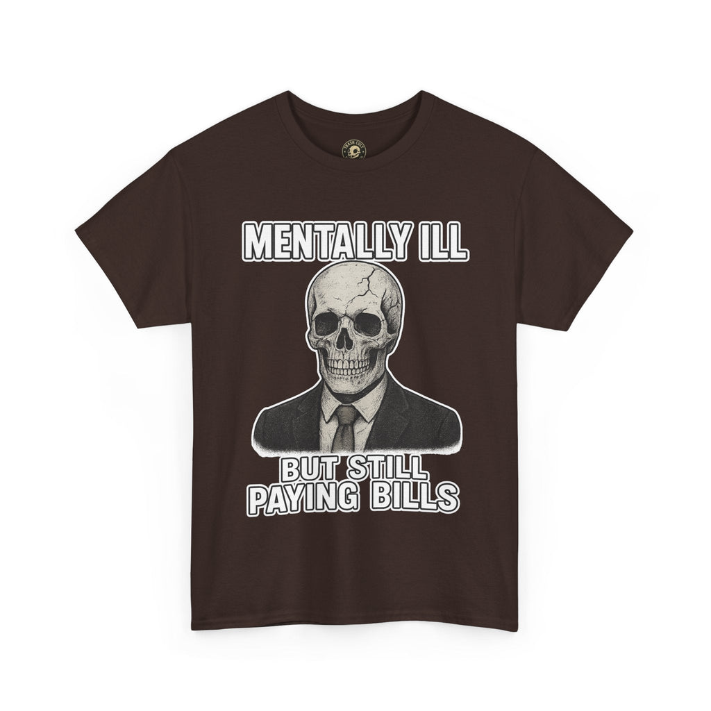 Mental Health Awareness Tee, Unisex Skull Shirt, Funny Graphic Tee, Quirky Casual Wear, Gifts for Friends, Halloween Apparel