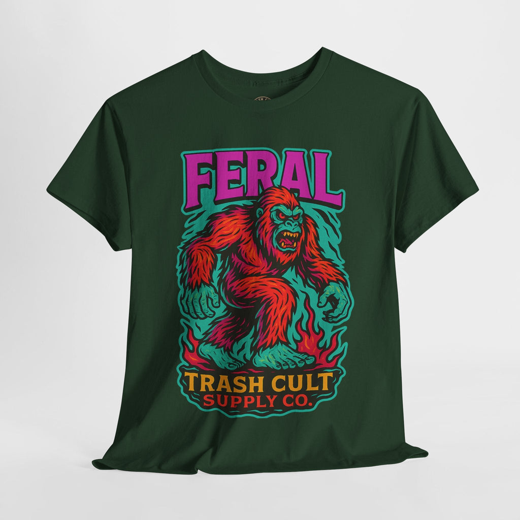 FERAL Bigfoot Shirt – Trashcore Bold Colors | Trash Cult Supply Co | Gildan 5000 Tee