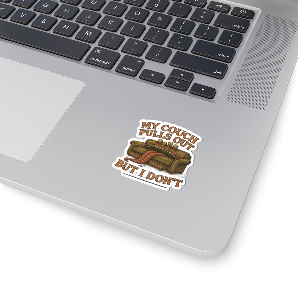Funny Couch Sticker, Hilarious Home Decor, Laptop Sticker, Gift for Couch Lovers, Quirky Wall Art