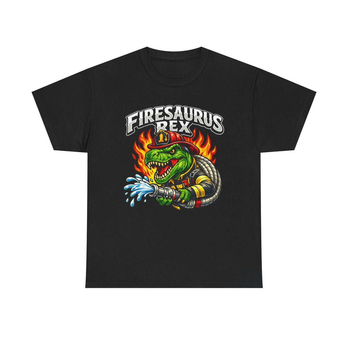 Firesaurus Rex T-Shirt — Funny Firefighter Dinosaur Tee