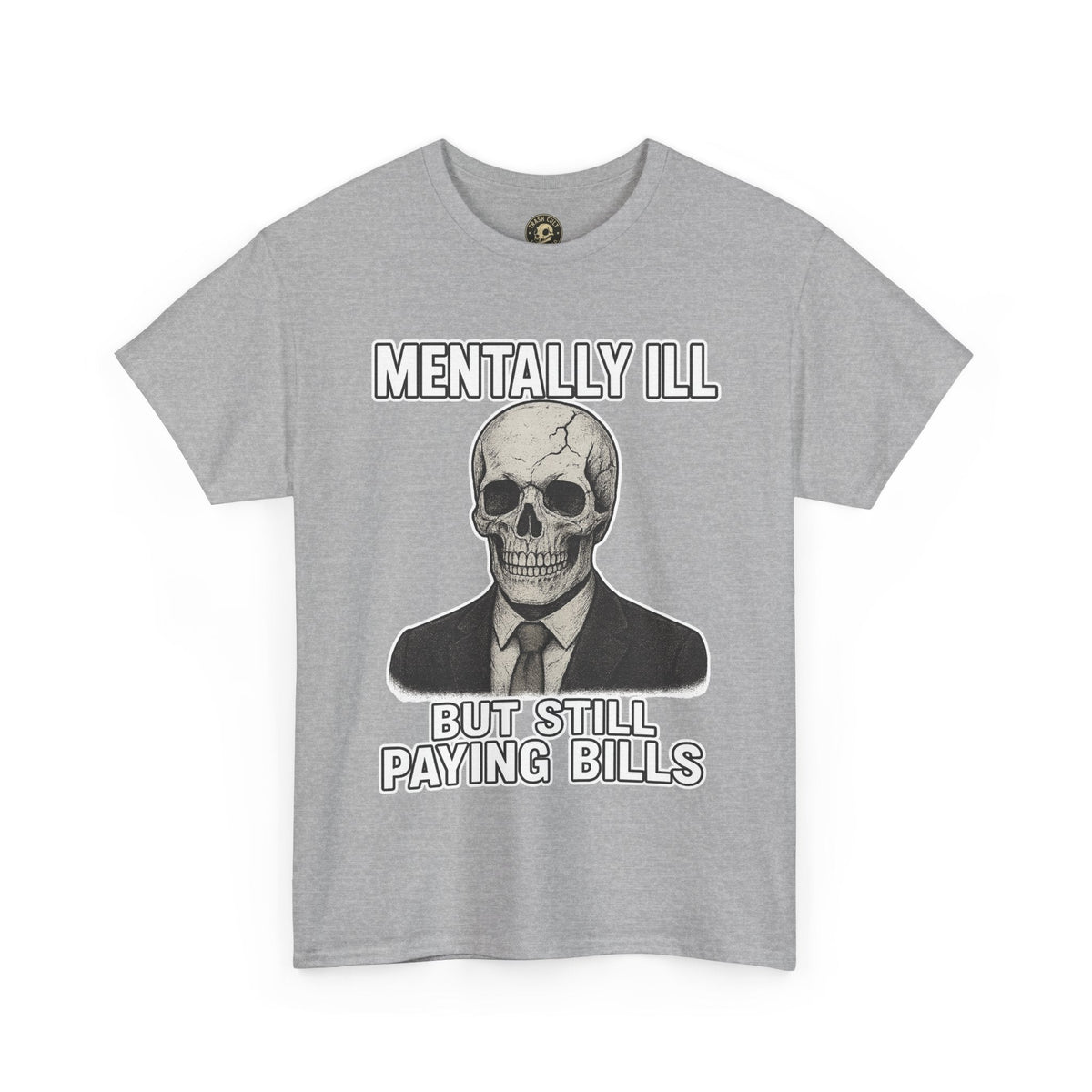 Mental Health Awareness Tee, Unisex Skull Shirt, Funny Graphic Tee, Quirky Casual Wear, Gifts for Friends, Halloween Apparel