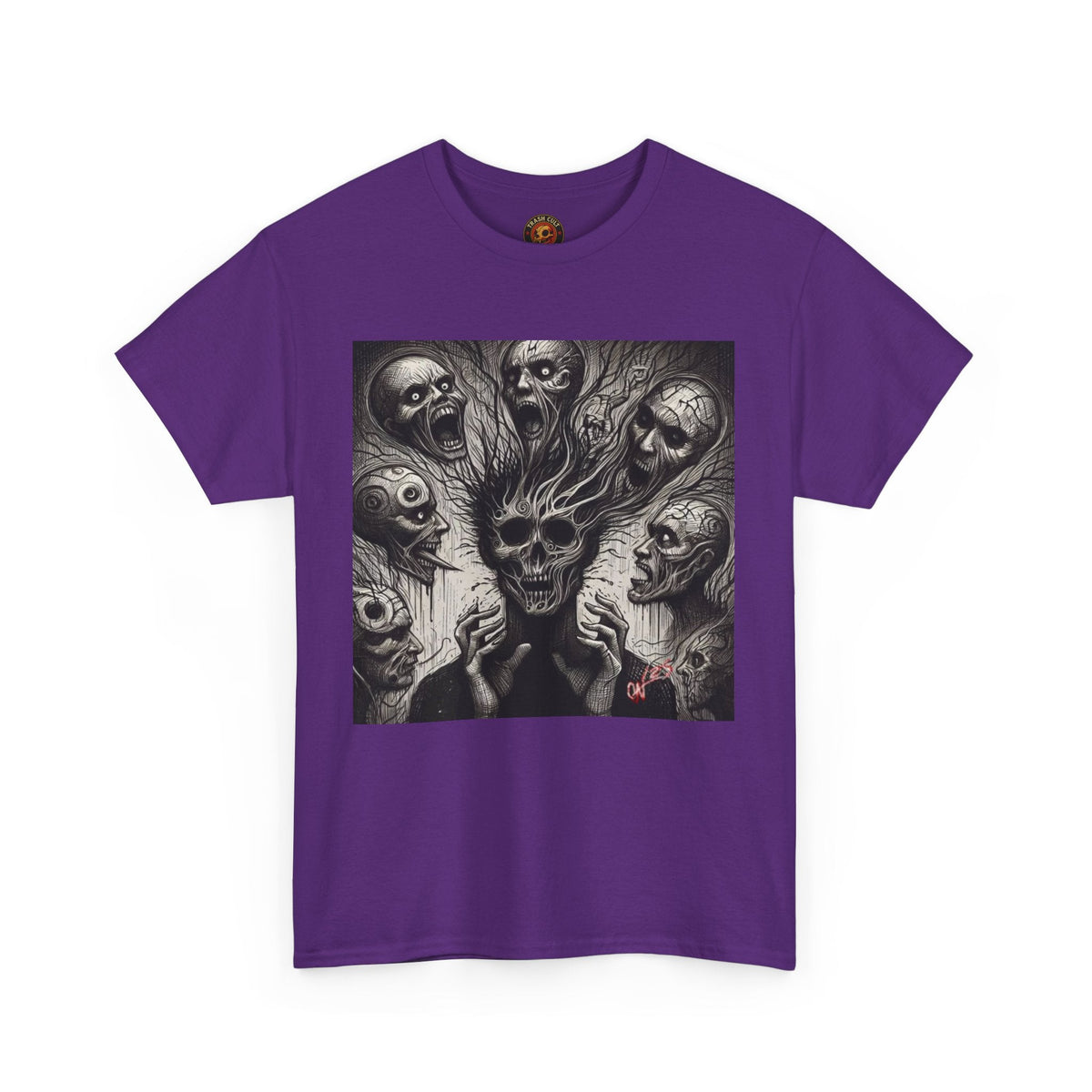 Xian Allen x Trash Cult Shirt – “Voices in the Void” | Horror Skull Scream T-Shirt