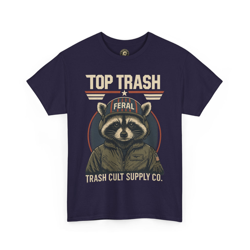 Feral Top Trash Raccoon Pilot Shirt – Trash Cult Supply Co. Parody Tee