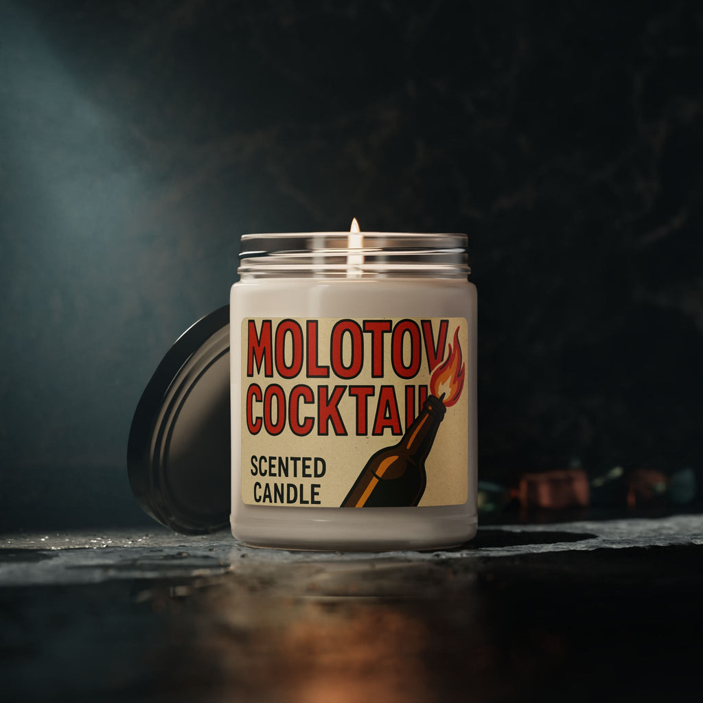 Molotov Cocktail Scented Soy Candle | Unique Home Decor, Gift for Friends, Relaxing Aromas, Candle Lover's Gift, Party Favor