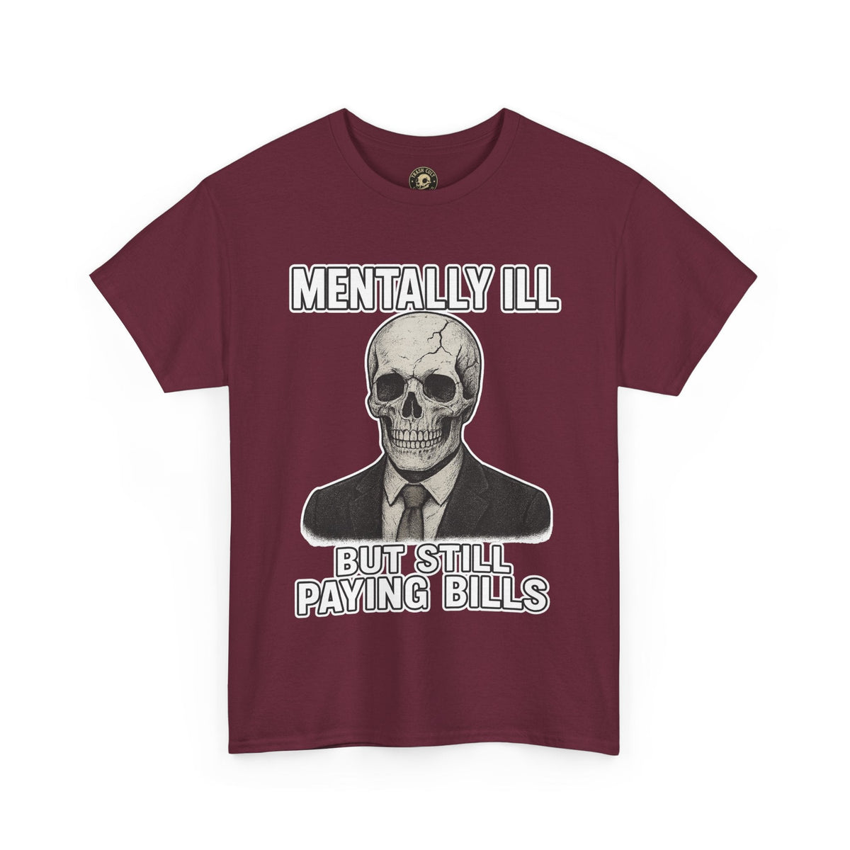 Mental Health Awareness Tee, Unisex Skull Shirt, Funny Graphic Tee, Quirky Casual Wear, Gifts for Friends, Halloween Apparel