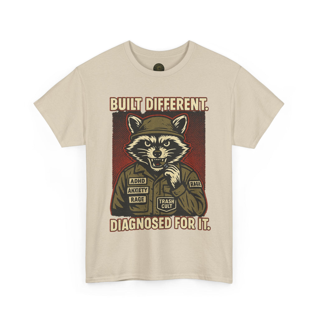 Built Different Diagnosed For It Military Raccoon Shirt – Gildan 5000