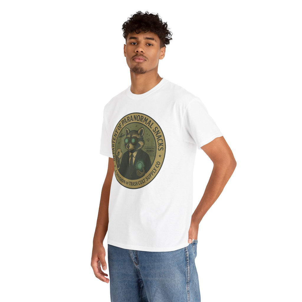 Department of Paranormal Snacks Shirt – Trash Cult Supply Co – Vintage Cryptid Division Tee – Gildan 5000