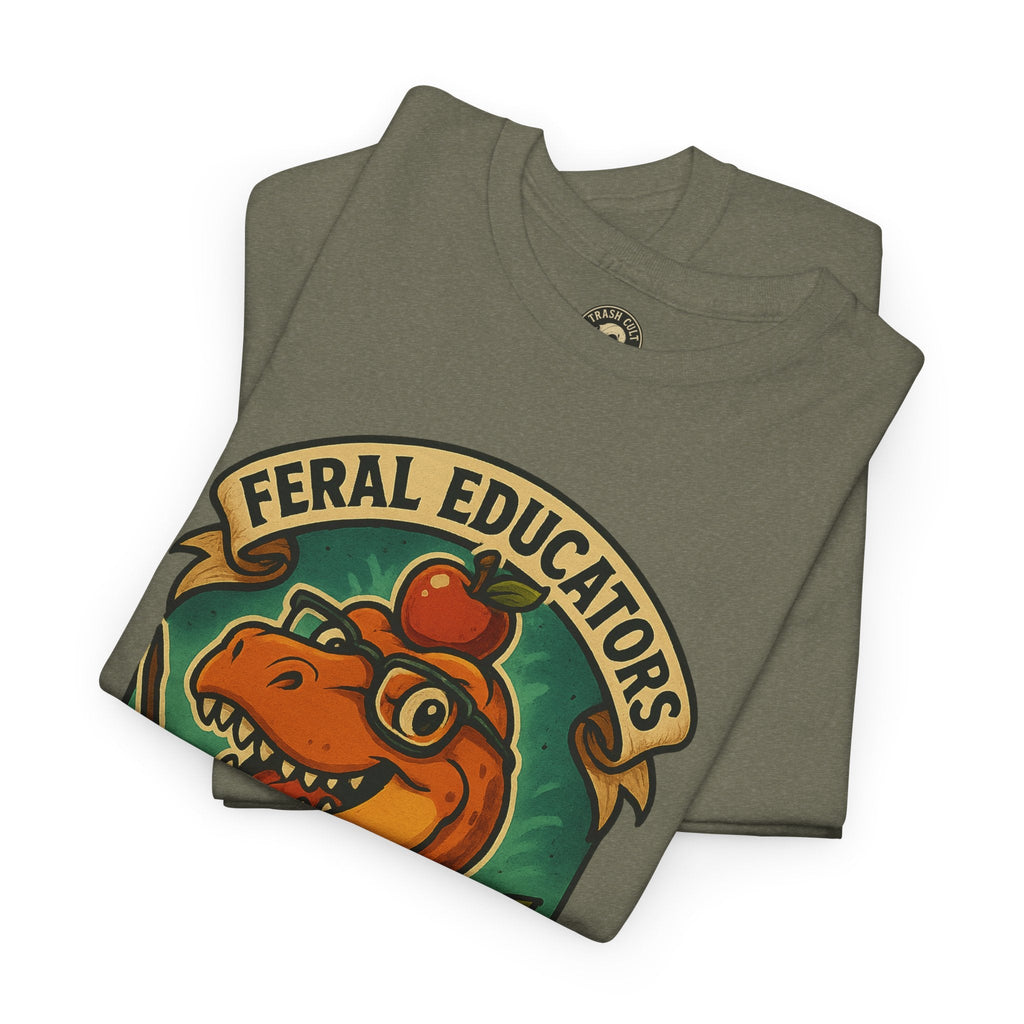 Feral Educators Tee, Fun Teacher Shirt, Unisex Cotton Tee, Gift for Educators, Classroom Apparel, Teacher Appreciation Day