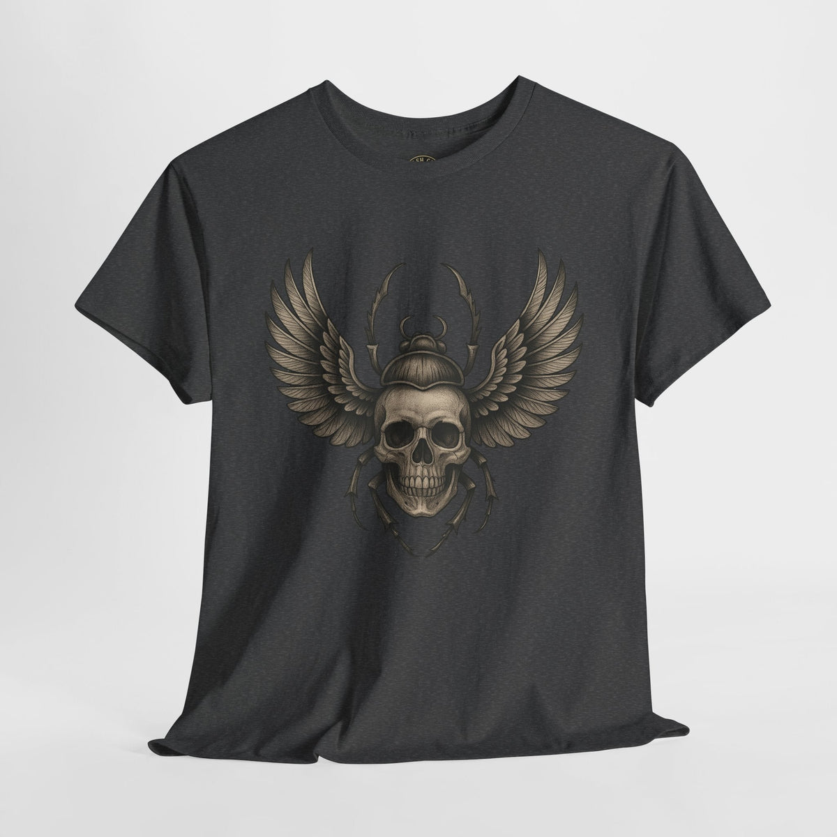 Winged Skull Scarab Shirt – Dark Gothic Beetle Graphic Tee – Gildan 5000 Unisex
