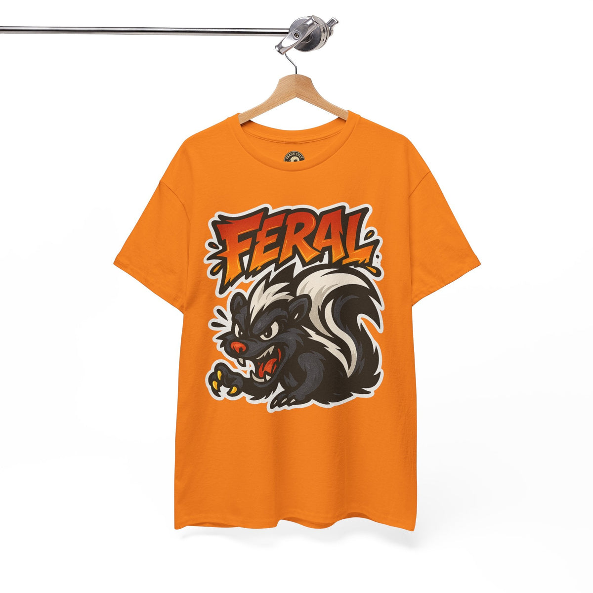 Feral  Skunk Graphic Tee, Cool T-Shirt, Streetwear Style, Unique Gift, Animal Lover Apparel, Fun Casual Wear