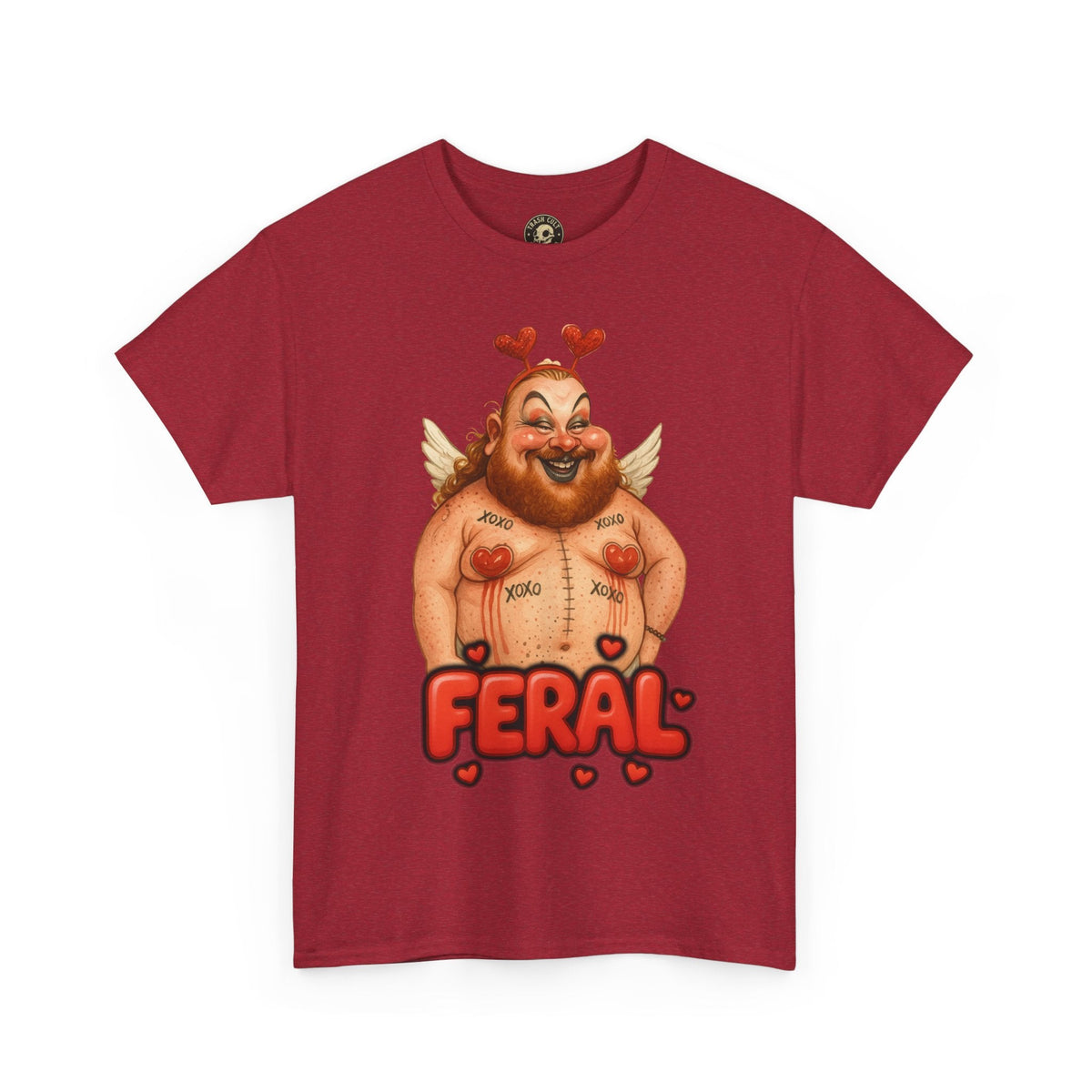 Feral Cupid Macabre Valentine Shirt | Fun Graphic Shirt, Quirky Gift, Casual Wear, Valentine's Apparel, Trendy Statement Top