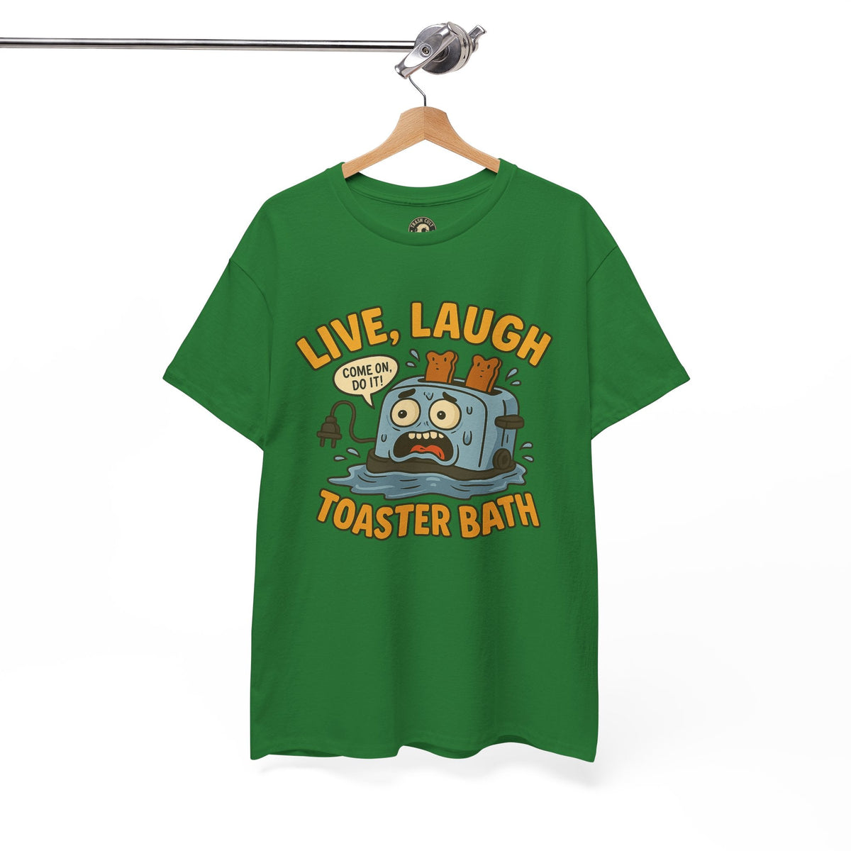 Funny Toaster Bath Tee, Humorous Unisex Shirt, Gift for Friends, Lightweight Cotton Tee, Birthday Party Outfit