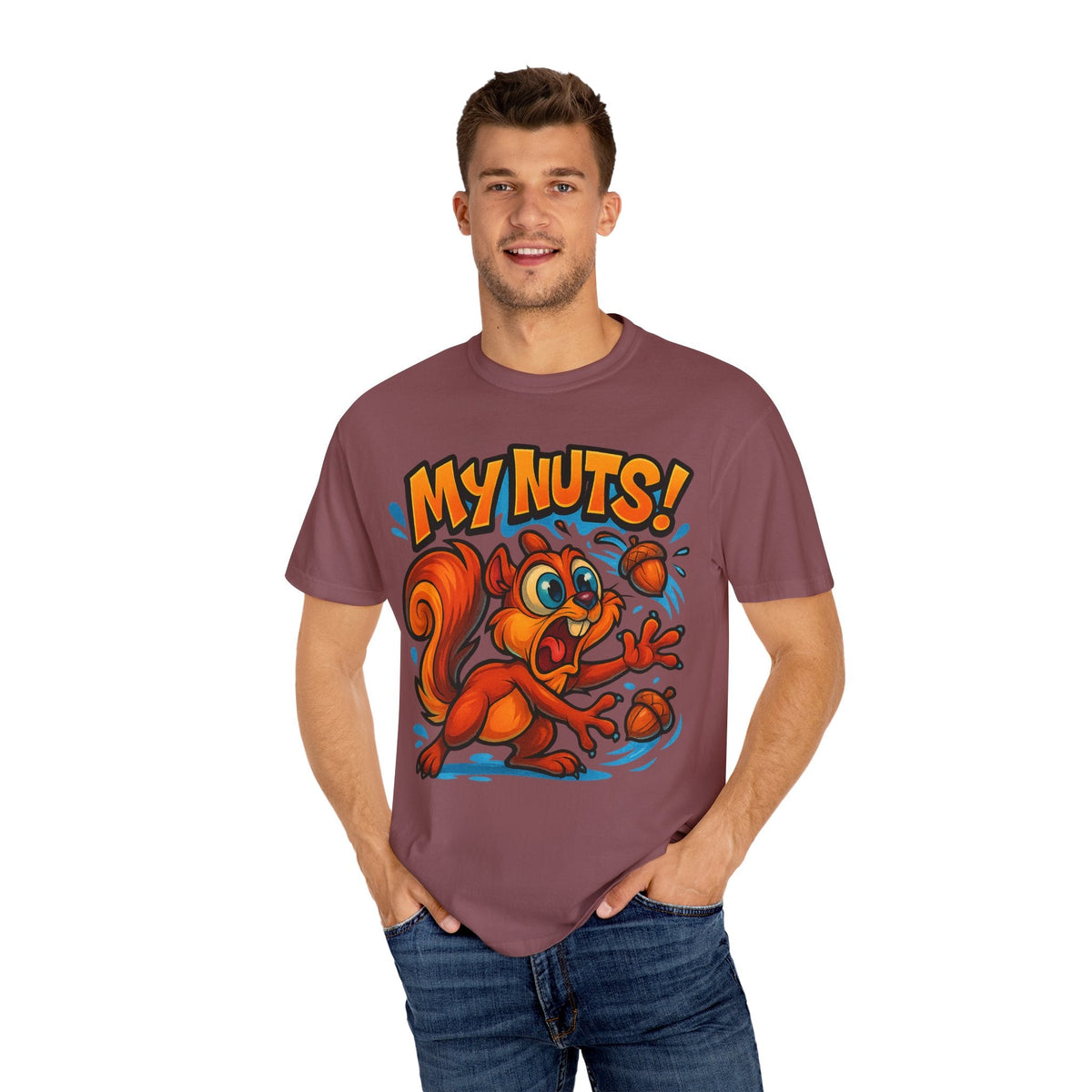My Nuts! Squirrel Shirt – Funny New School Tattoo Style Tee | Gildan 5000
