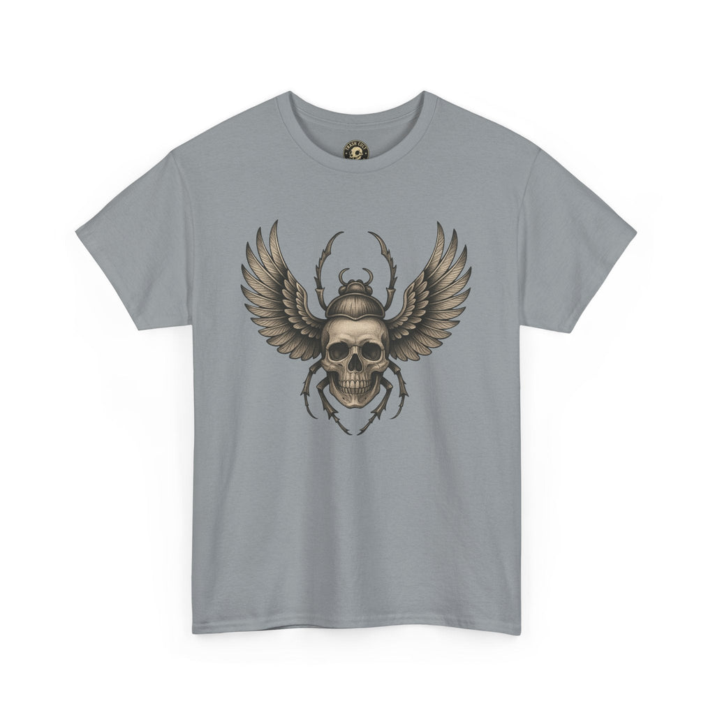 Winged Skull Scarab Shirt – Dark Gothic Beetle Graphic Tee – Gildan 5000 Unisex