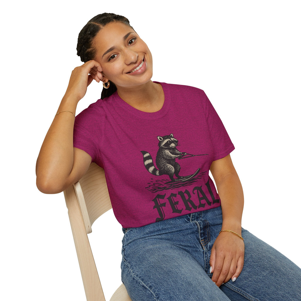 Feral Water Skiing Raccoon Vintage Shirt – Trash Cult Supply Co. | Gildan 2000 Softstyle