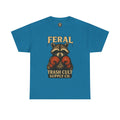 Feral Raccoon Tee - Unisex Heavy Cotton Tee, Cute Animal Shirt, Trendy Graphic Tee, Fun Gift for Animal Lovers, Casual Everyday Wear