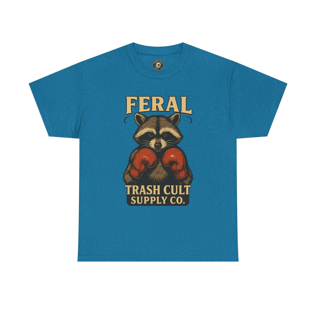 Feral Raccoon Tee - Unisex Heavy Cotton Tee, Cute Animal Shirt, Trendy Graphic Tee, Fun Gift for Animal Lovers, Casual Everyday Wear