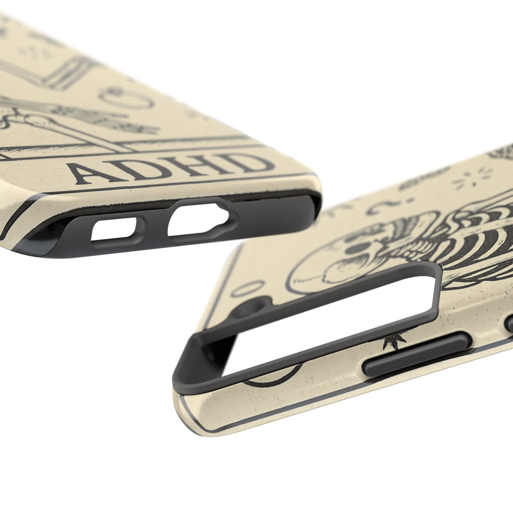 Skeleton ADHD Phone Cases, Unique Phone Cover, Funny ADHD Gift, Quirky Skeleton Design, Cool Accessories for Everyone