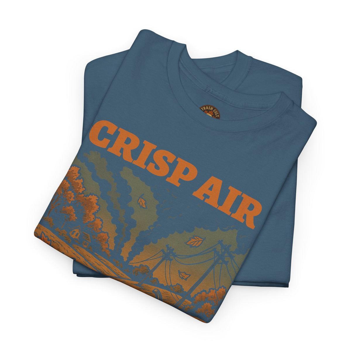 Crisp Air Crumbling Society Shirt – Dystopian Fall Pumpkin Tee – Fall of Humanity Collection – Trash Cult Supply Co.