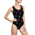 Stay Feral Glowing Rune One-Piece Swimsuit | Edgy Women’s Swimwear