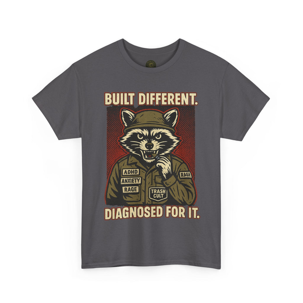 Built Different Diagnosed For It Military Raccoon Shirt – Gildan 5000