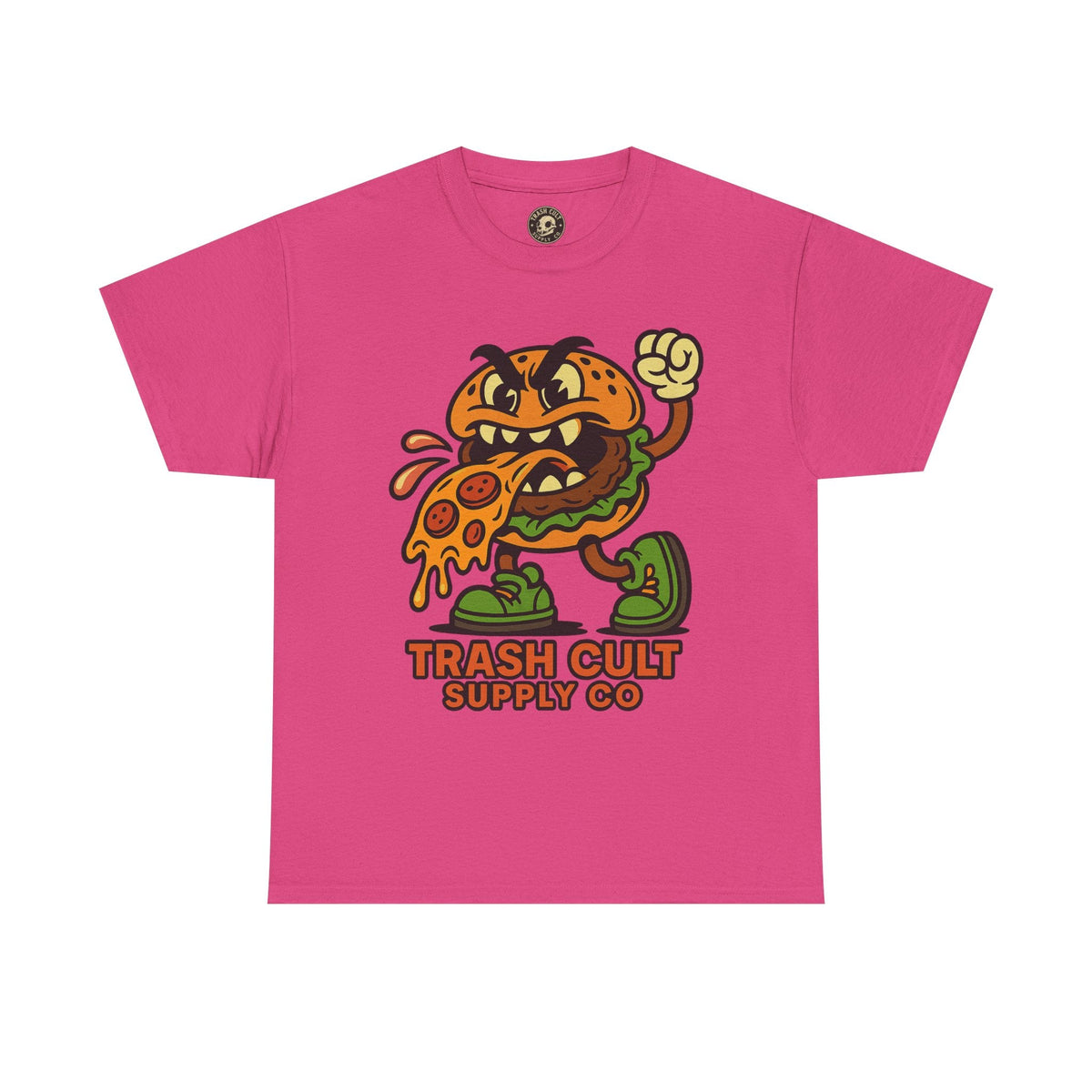 Angry Burger Pizza Spitter Tee – Trash Cult Supply Co | Gildan 5000 Shirt