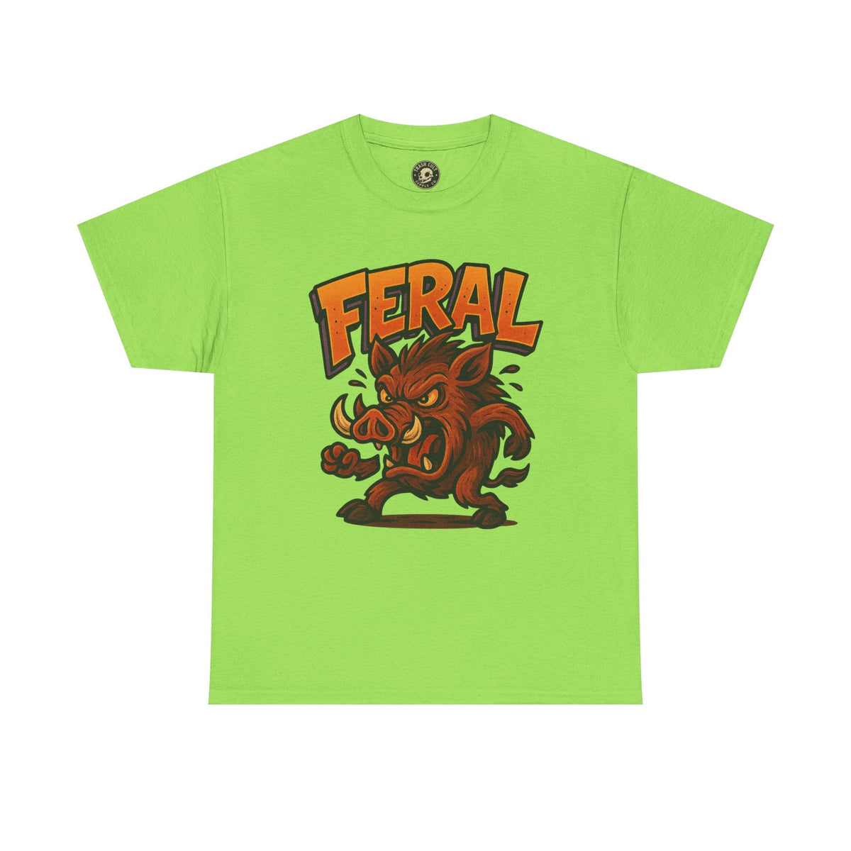 Feral Boar T-Shirt – Bold Unisex Animal Graphic Tee | Funny Cotton Shirt for Chaos Creatures