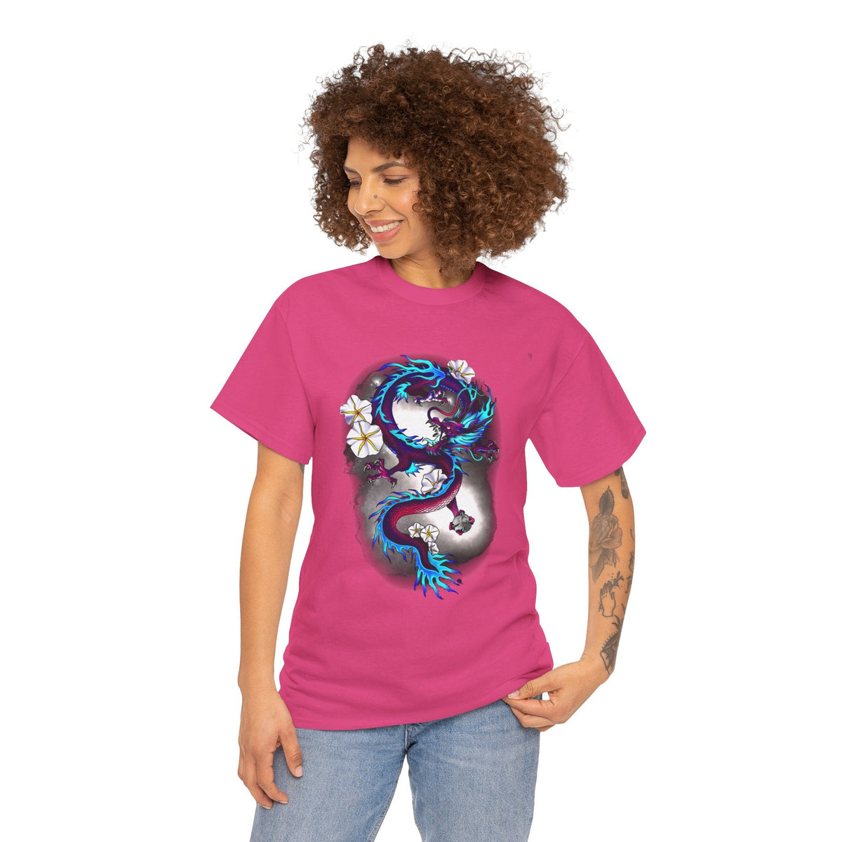 Electric Dragon Tattoo T-Shirt – Lara Davenport x Trash Cult Supply Co. Collab (Gildan 5000)