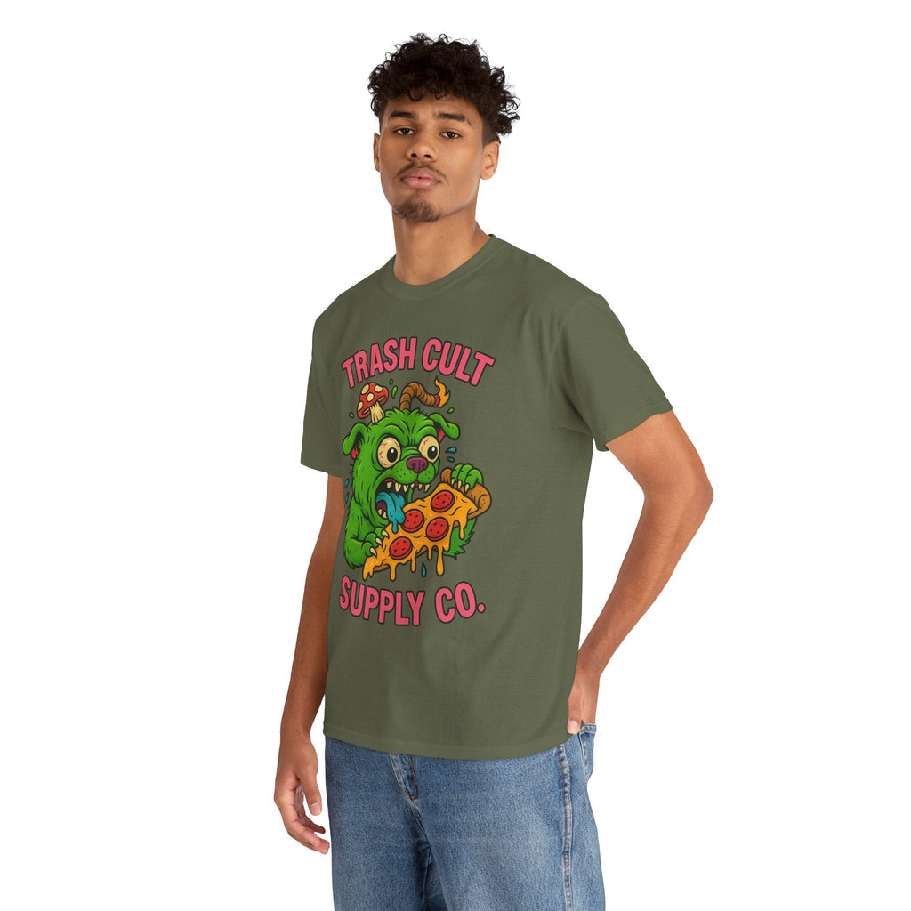 Feral Pizza Monster Shirt – Trash Cult Supply Co | Gildan 5000 Graphic Tee